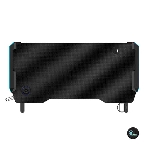 GAME-XL Gaming Standing Desk / 6 RGB LED Lighting / Carbon Filer Texture Surface / Build-in Advanced Control Panel